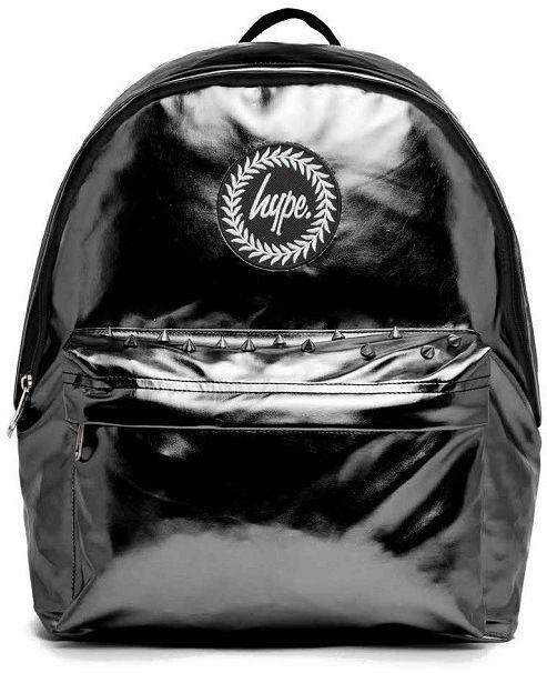 Zaino scuola Hype Phantom olografico Nero con borchie 30x40x15 cm