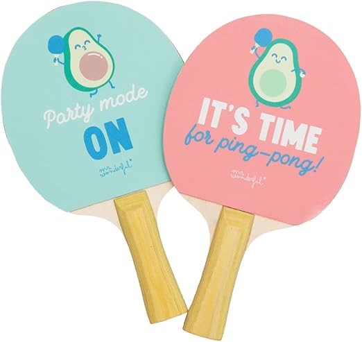 Mr wonderful Ping Pong Set for Fun All Around Set per Gioco Ping Pong Con 2 Racchette 3 Palline E Rete Regolabile 18 voti