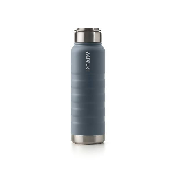Borraccia Termica Grigia In Acciaio Inox Intempo Borraccia Termica Ready 650ml Impugnatura Soft Touch E Fondo In Metallo
