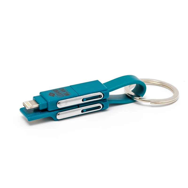 6 In 1 Keychain Charging Cable - Petrol Blue | Legami