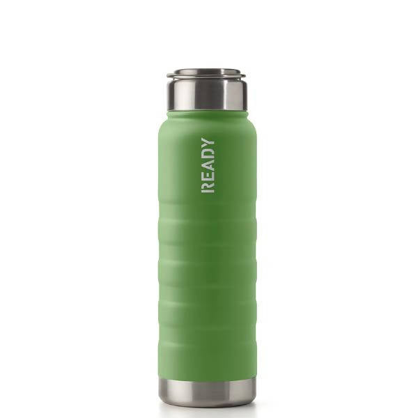 Borraccia Termica In Acciaio Inox Verde Intempo Borraccia Termica Ready 650ml A Tenuta Stagna Con Finitura Soft Touch Fondo In Metallo