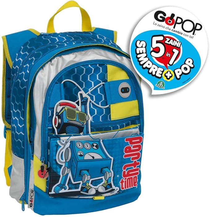 Giochi Preziosi Gopop19 Zaino Estensibile Robot Maschio Zaini Scuola, Multicolore, 8056379074113