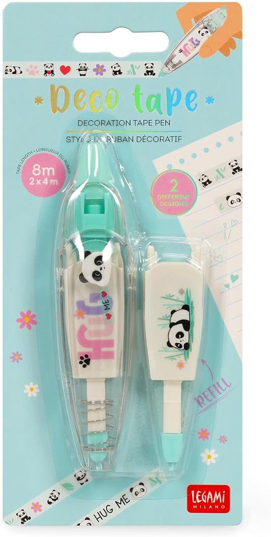 Penna A Nastro Per Decorazione Deco Tape Panda Legami