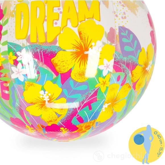 PALLA DA SPIAGGIA CON GLITTER TROPICANA DREAM LEGAMI