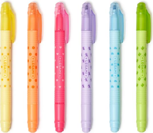 SET 6 EVIDENZIATORI CANCELLABILI LEGAMI