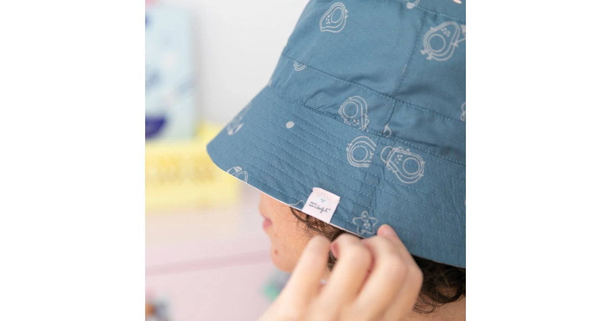 Mr Wonderful Cappello Impermeabile Azzurro/ Cappello Anti Pioggia Pieghevole Bucket Hat Cappello Alla Pescatora