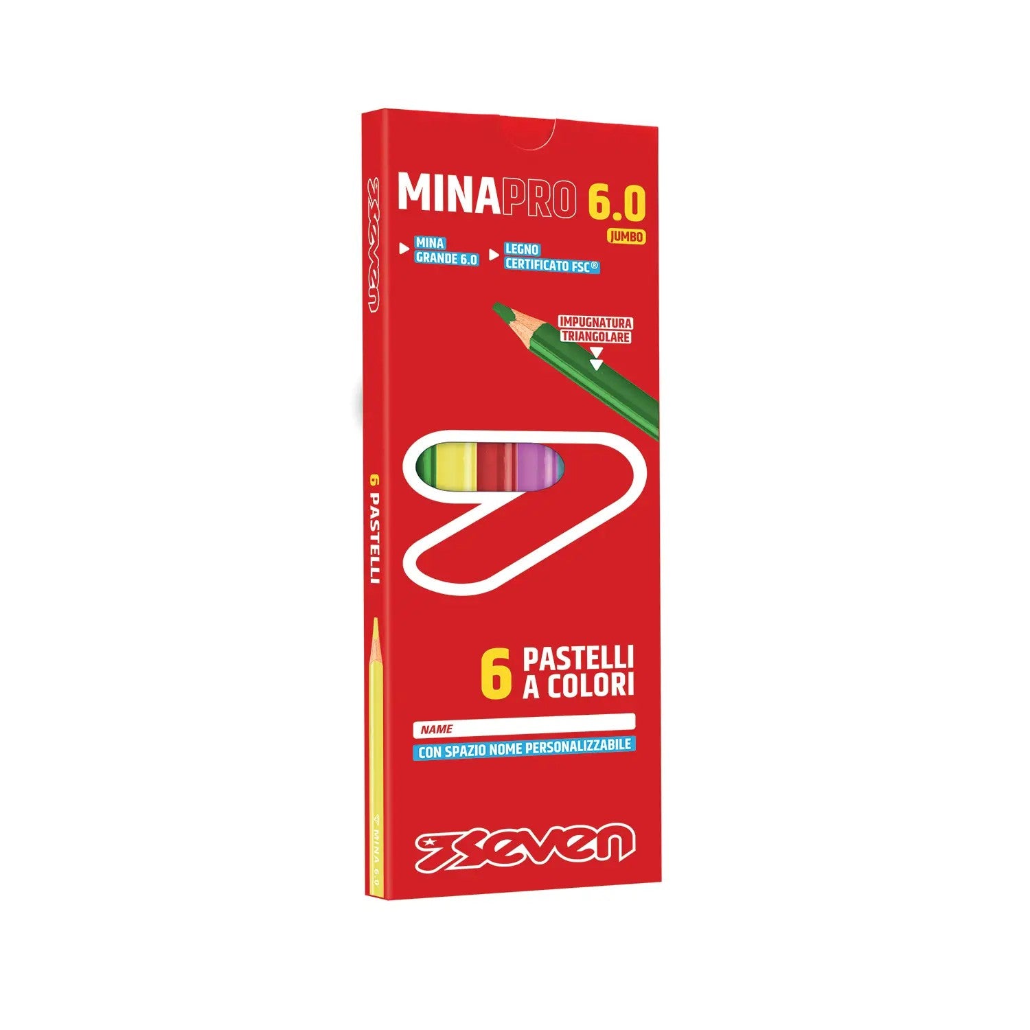 Pastelli MINAPRO 6.0 Scatola 6 Colori Seven