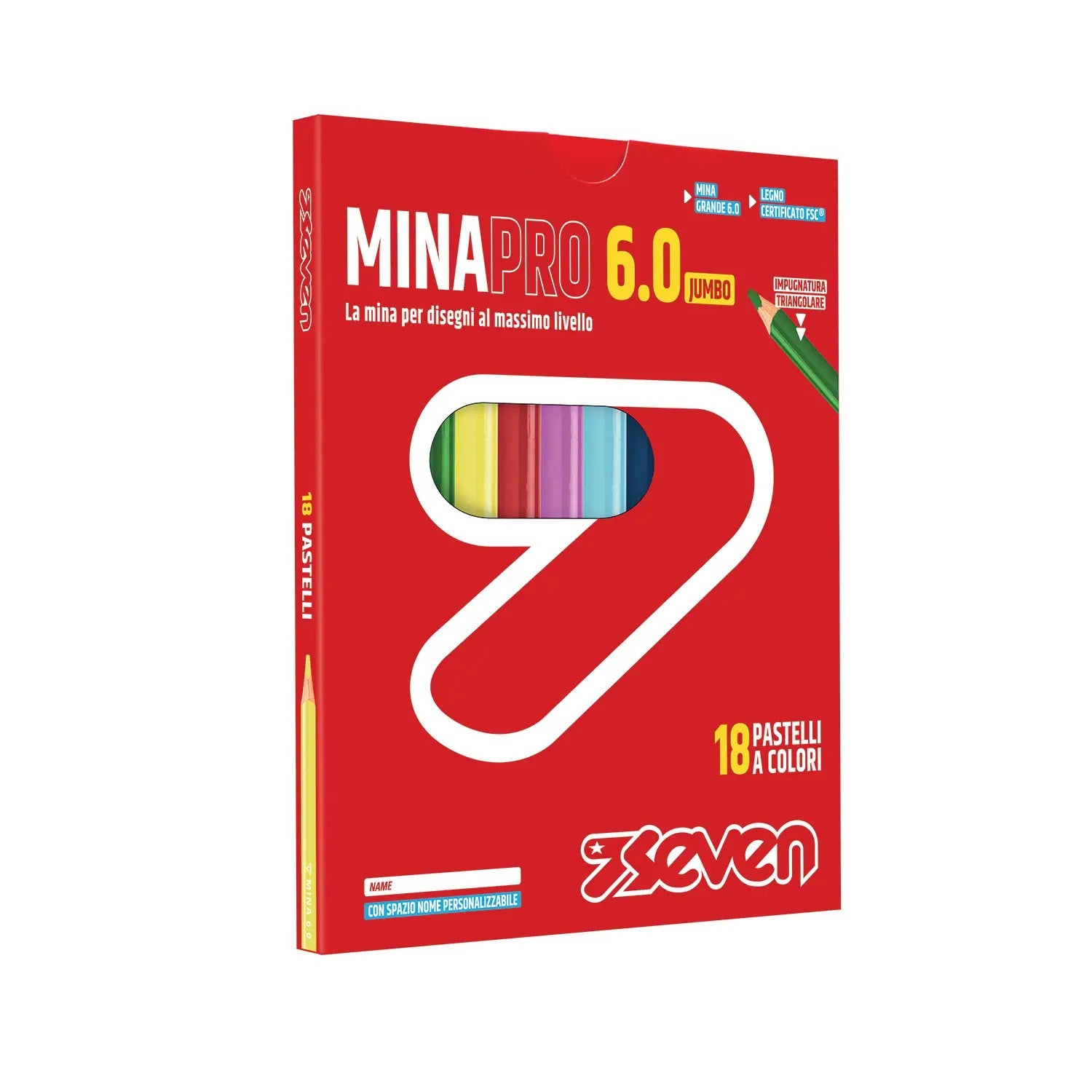 Pastelli MINAPRO 6.0 Scatola 18 Colori Seven