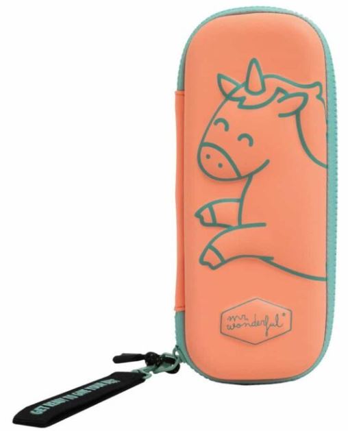 Astuccio con unicorno in rilievo
