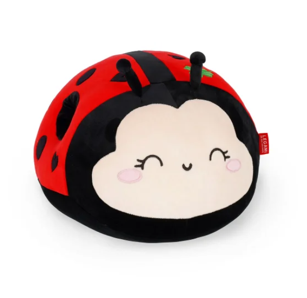 Cuscino coccinella Super Soft. Apertura per scaldare le Mani. Legami
