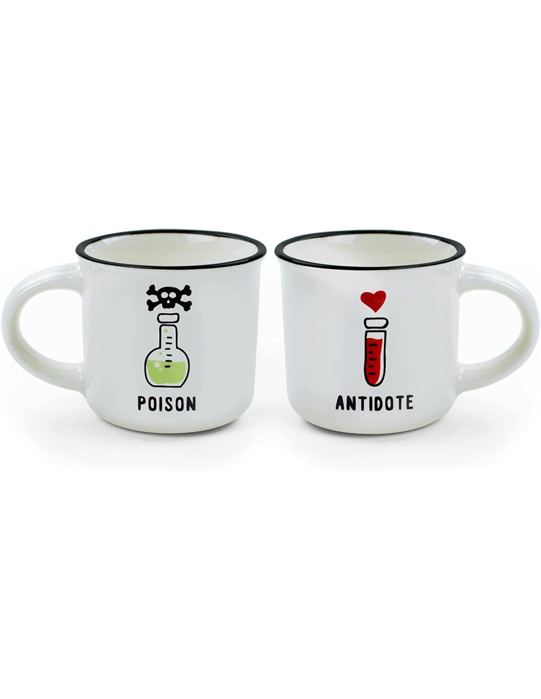 2 TAZZINE DA CAFFE POISON AND ANTIDOTE LEGAMI