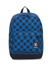 Zaino Invicta Carlson Blu E Nero Plaid Scacchi Quadrati Zaino Scuola Tempo Libero Imbottito Con Tasche 30x41,5x18 Cm