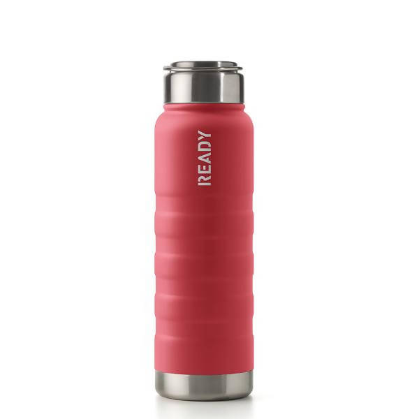 Borraccia Termica in Acciaio Inox Rossa Intempo Borraccia Termica Tenuta Stagna Ready 650ml Con Fondo in Metallo E Impugnatura Soft Touch