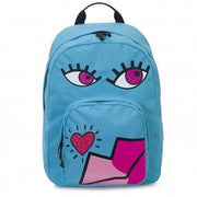 Zaino Invicta Ollie Face Pack Plain Petroleum Blu Zaino Cartella Scuola Con Faccina Chiusura Zip Tasca Porta Oggetti Spallacci Antiscivolo Imbottiti