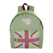 Zaino Gola Americano Harlow Green Zaino per Ragazzi per La Scuola Con Zip E Tasca Esterna
