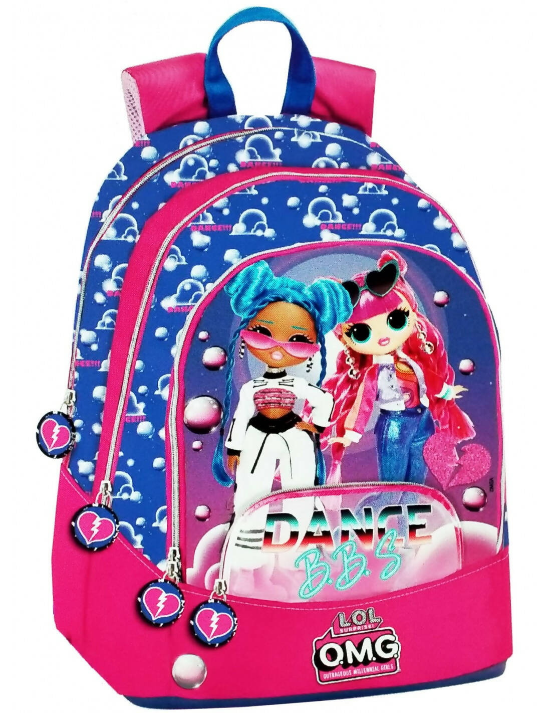 Zaino per La Scuola Bambina Zaino Organizzato Lol Surprise Omg 30x43x21cm