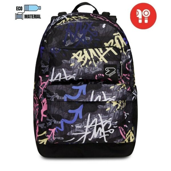 Zaino Scuola Double Reversibile con Auricolari Wireless Seven Marked