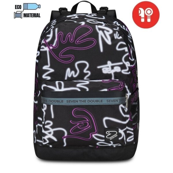 ZAINO SCUOLA SEVEN 2024 – ZAINO Seven® REVERSIBILE CON EARPHONES WIRELESS