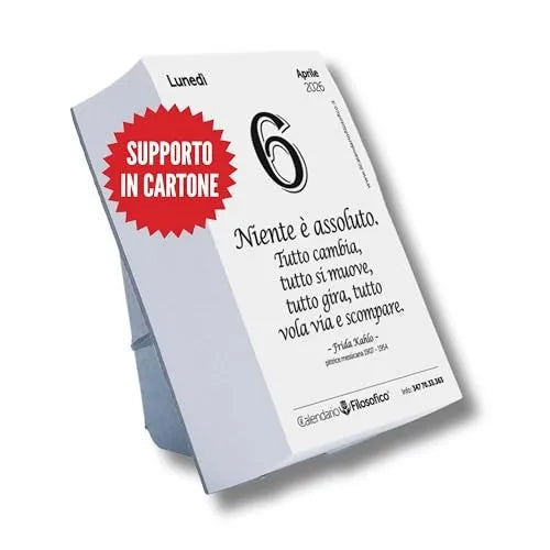 Calendario Filosofico 2026 10x14 con Alette A6