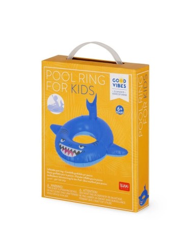 LEGAMI Inflatable Pool Ring Pool Ring for Kids Shark