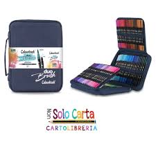 VALIGETTA 120 PENNARELLI DUO BRUSH COL. BLU NAVY - COLOURBOOK