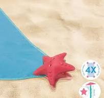 4 PICCHETTI FERMA TELO MARE - BEACH TOWEL ANCHOR STAKES - STARFISH