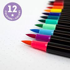 Pennarelli Con Punta Pennello Colori Accesi Legami 12pz