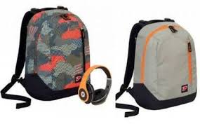 Zaino Seven Reversibile the Double Color Camouflage Verde Con Cuffie Zaino Cartella Scuola Schienale Imbottito 44x34x21 Cm