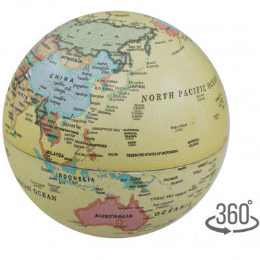 GLOBO TERRESTRE ROTANTE Ø 14 CM. SABBIA I-TOTAL