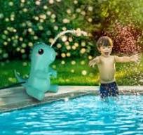 Gioco Gonfiabile con Spruzzo d'Acqua - Inflatable Sprinkler, Dinosauro che Spruzza Acqua