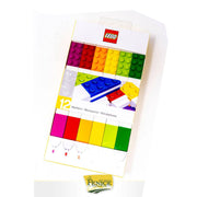Confezione 12 Pennarelli Colorati Lego 12 Pennarelli Con Piastre Lego Su Ogni Segnalino