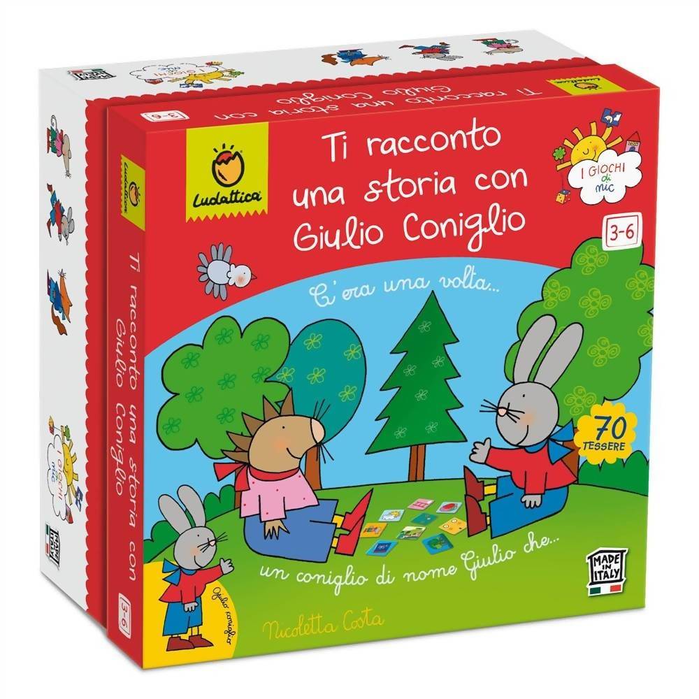 Ludattica Ti Racconto Una Storia Con Giulio Coniglio Nicoletta Costa Gioco per Bambini Racconta Storie Con Tessere 18x18x10cm