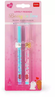 SET 2 PENNE GEL TEDDY IN LOVE LEGAMI
