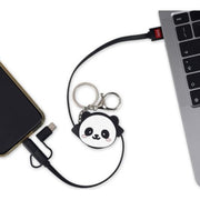 Cavo di Ricarica 3 in 1 Retrattile Panda - Charge 'N Roll
