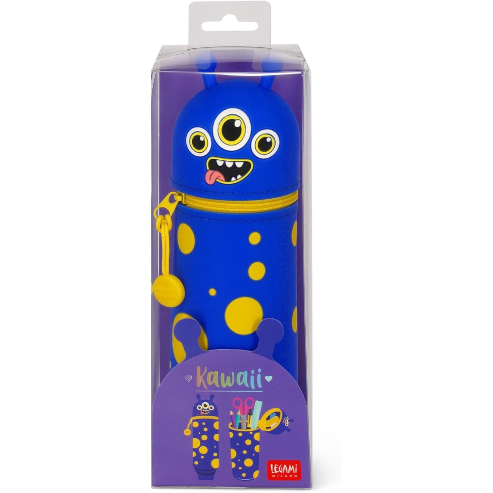 Legami Kawaii Astuccio Scuola 2 in 1 in Morbido Silicone, Tema Monster