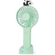 LEGAMI Ventilatore Portatile Ricaricabile con Base Mini Fan Panda