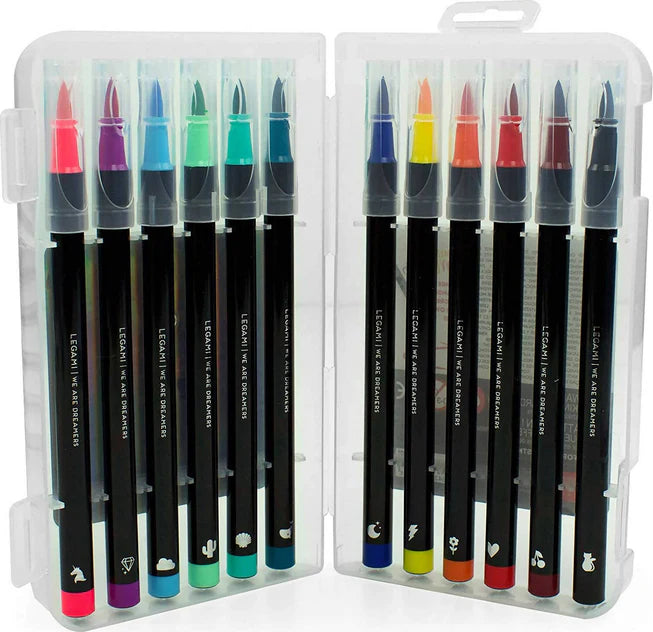 Pennarelli Con Punta Pennello Colori Accesi Legami 12pz