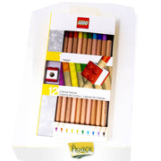 Confezione 12 X Matite Colorate Lego Set Di 12 Matite Multicolori Personalizzabili Con Lego Inclusi