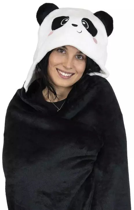 COPERTA CON CAPPUCCIO PANDA LEGAMI