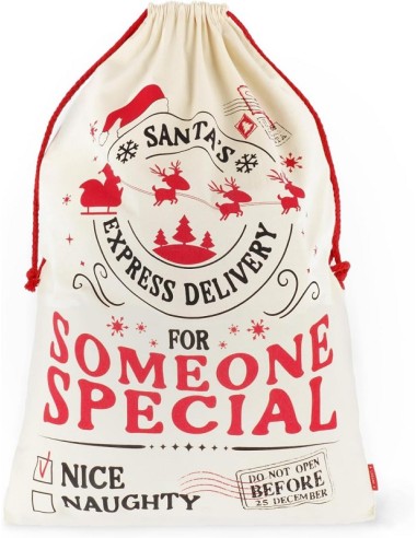 SACCA PER I REGALI DI BABBO NATALE LEGAMI, 50X70