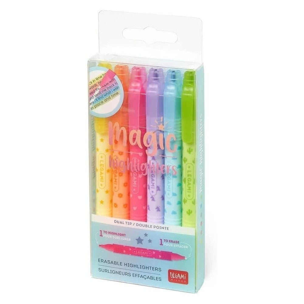 SET 6 EVIDENZIATORI CANCELLABILI LEGAMI