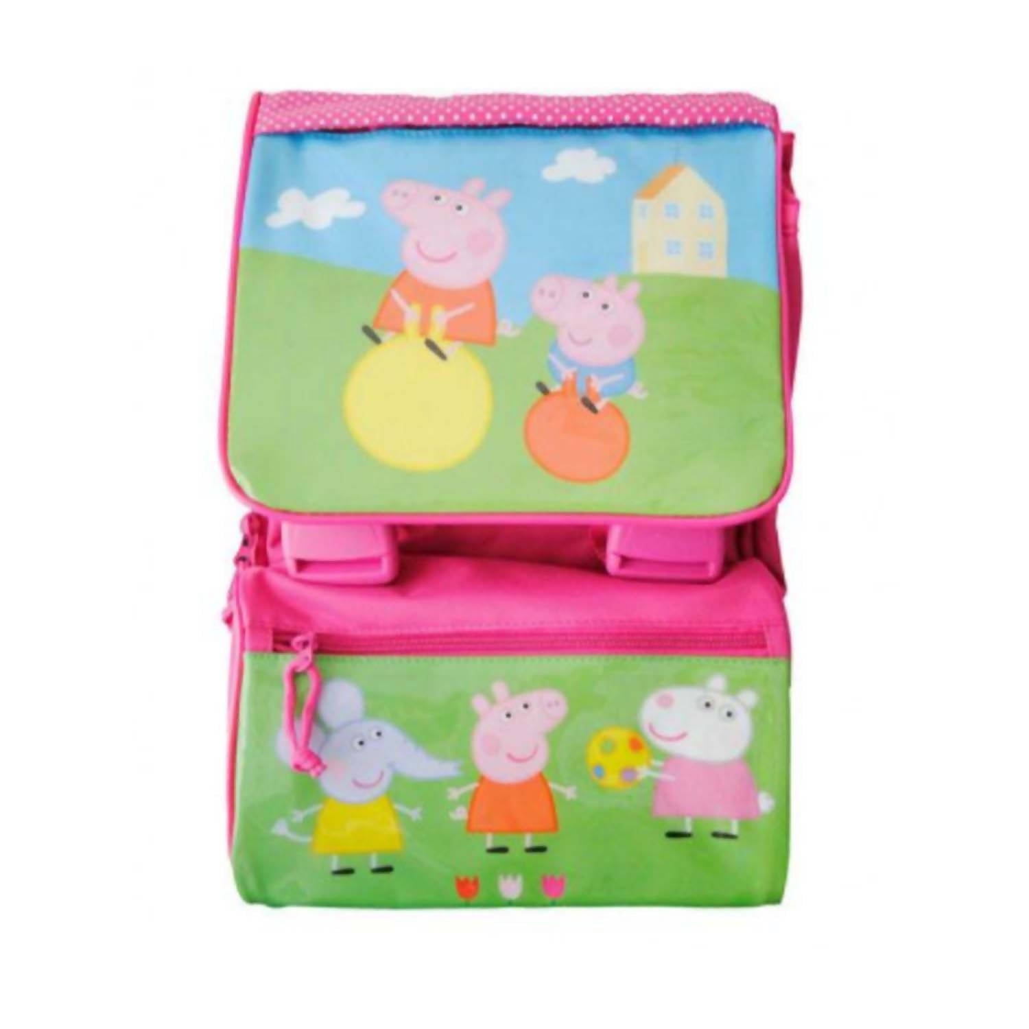 Zaino Per La Scuola Peppa Pig Rosa Con Patta Lucida Accademia Zaino Cartella Per Bambini Con Spallacci Regolabili Imbottiti Tasca Frontale 26x18x35 Cm