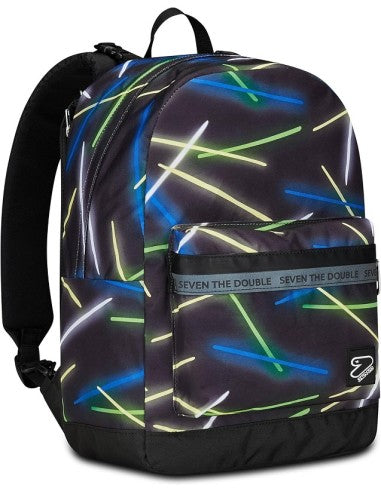 Zaino Reversible Backpack Grs Earphones Wireless Seven Sideglass, Pirate Black